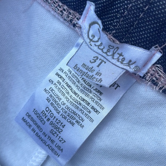 NWOT- GIRLS Denim 2 Piece Set- Denim Skort & Matchin Top Size 3T - Picture 10 of 11